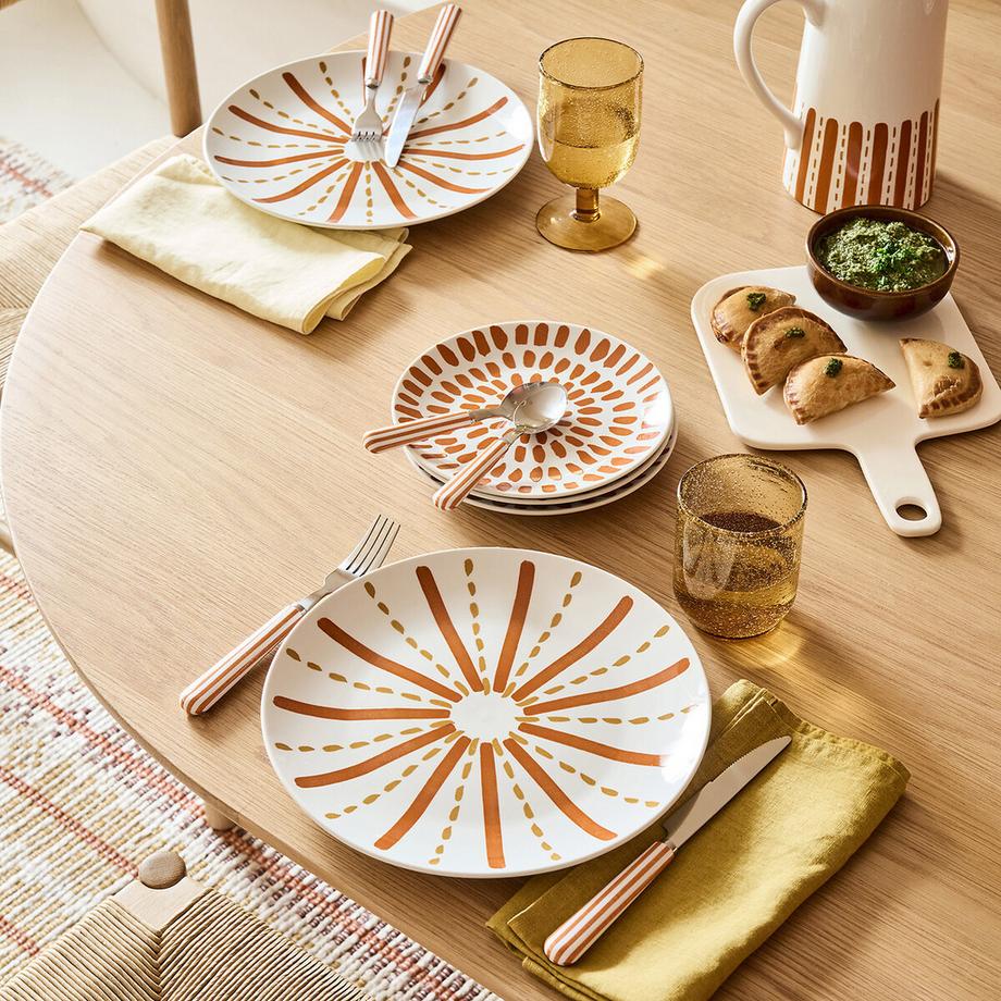 La Redoute Intérieurs Lot de 4 assiettes plates en grès RIVERI  