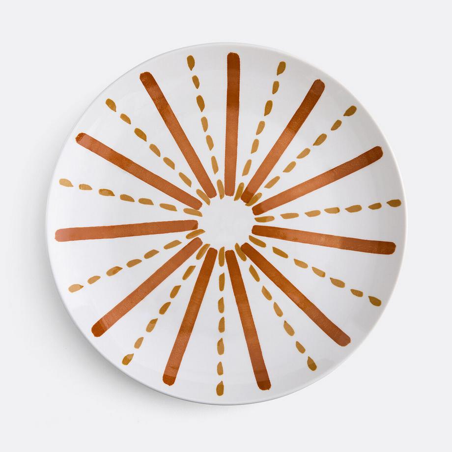 La Redoute Intérieurs Lot de 4 assiettes plates en grès RIVERI  