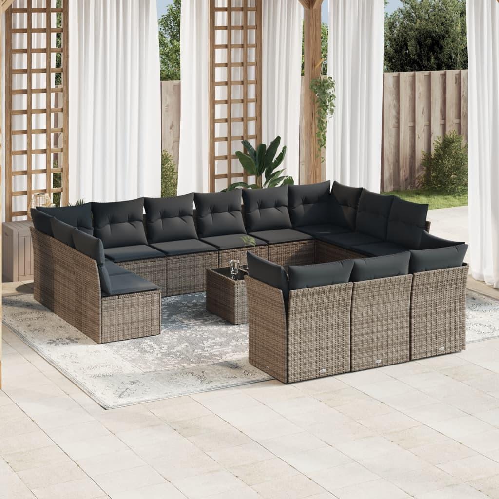 VidaXL set divano da giardino Polirattan  