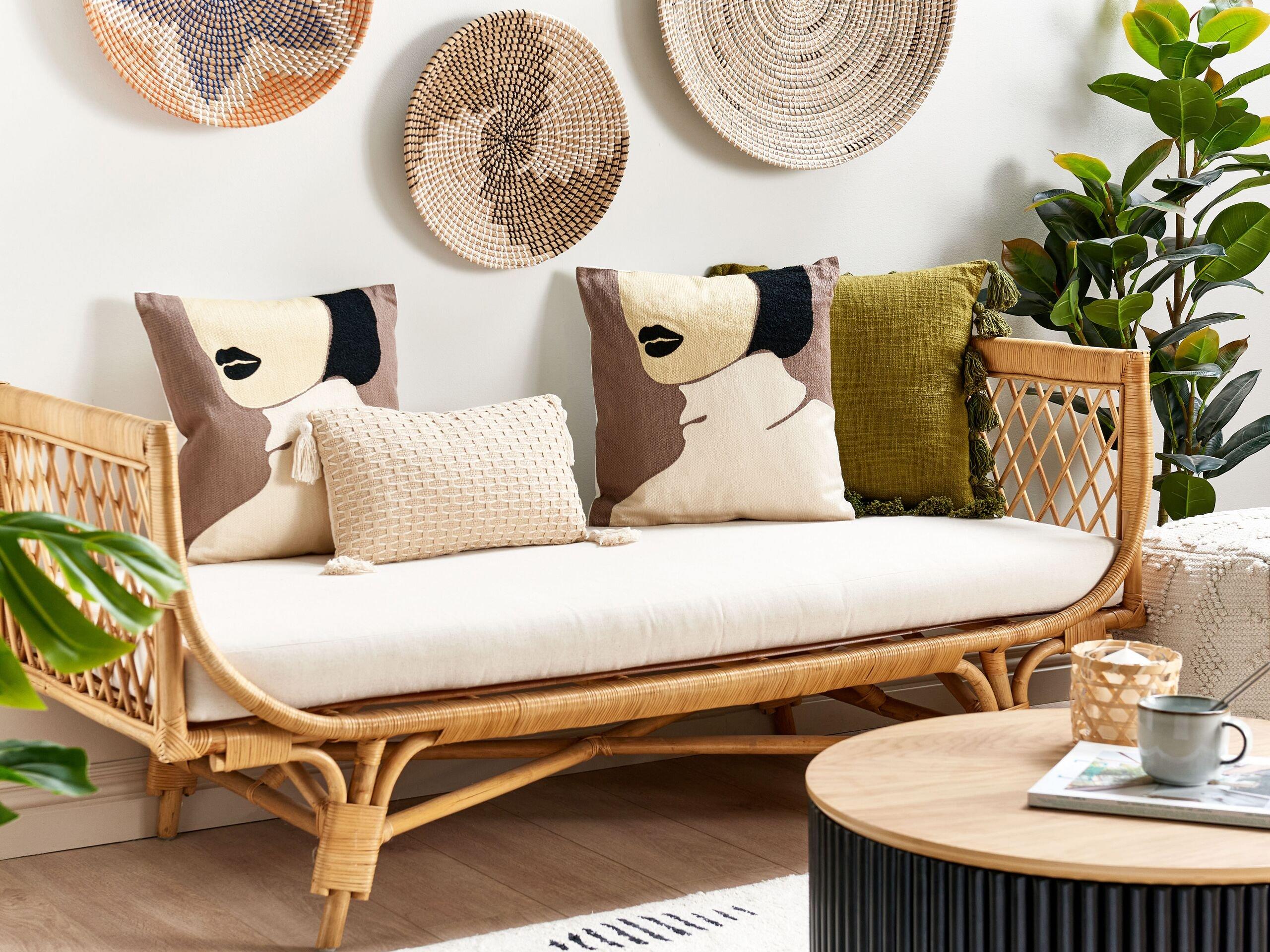 Beliani Dekokissen 2er Set aus Baumwolle Modern SILPHIUM  