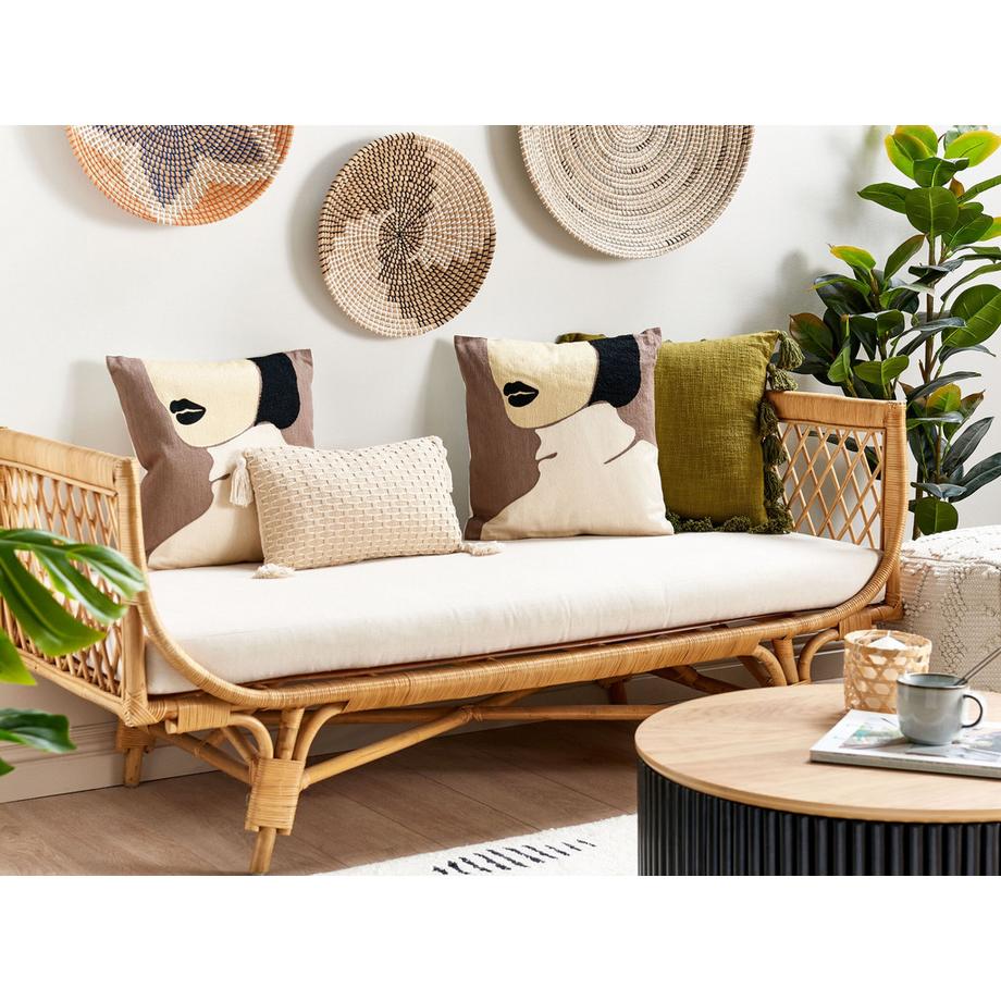 Beliani Lot de 2 coussins décoratifs en Coton Moderne SILPHIUM  