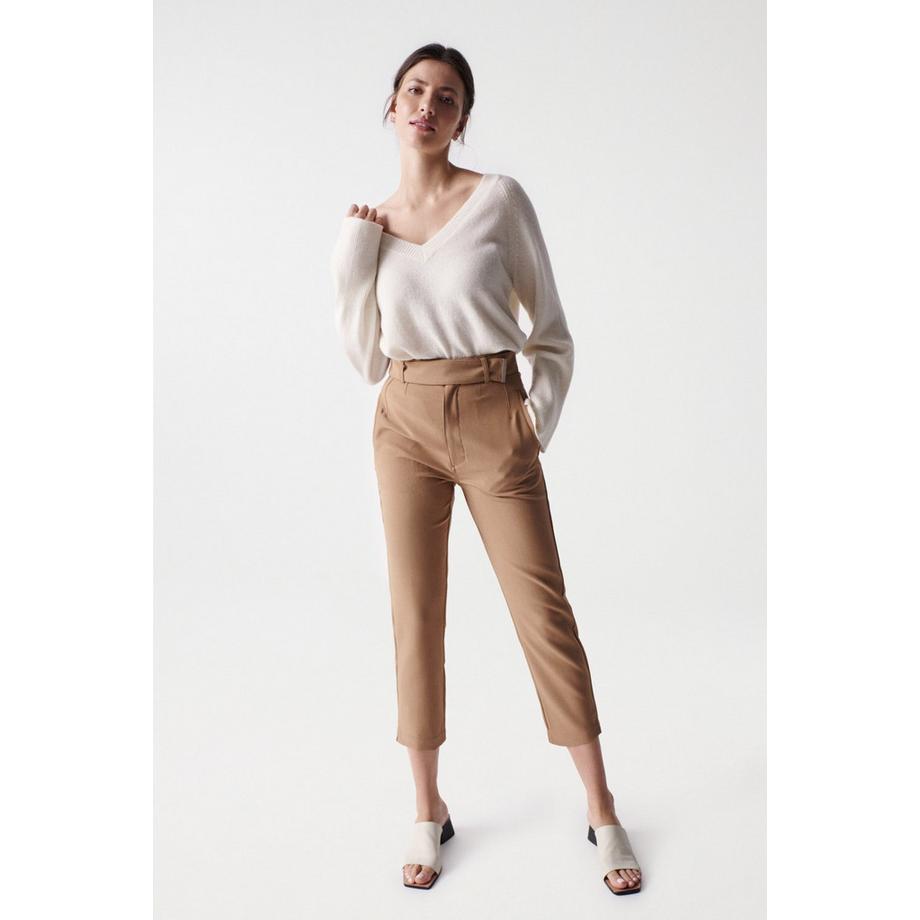 Salsa Chino Cropped Slim High Waist Pantaloni  