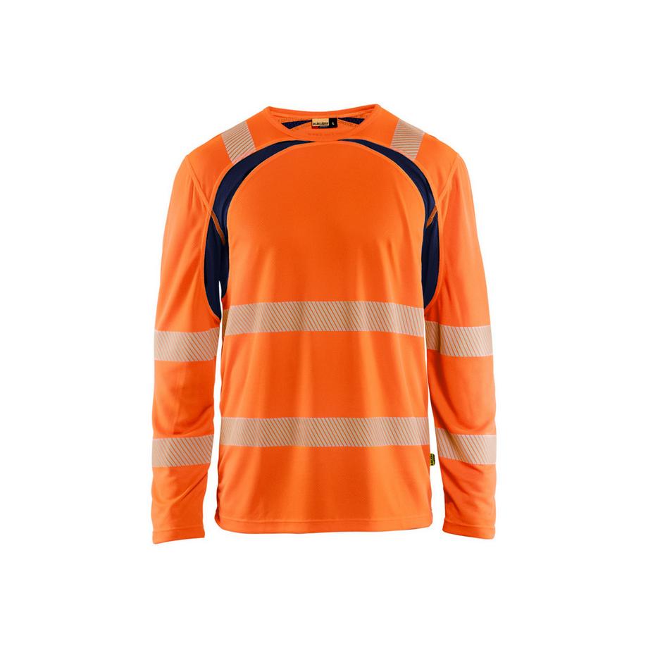 t-shirt bicolore a maniche lunghe