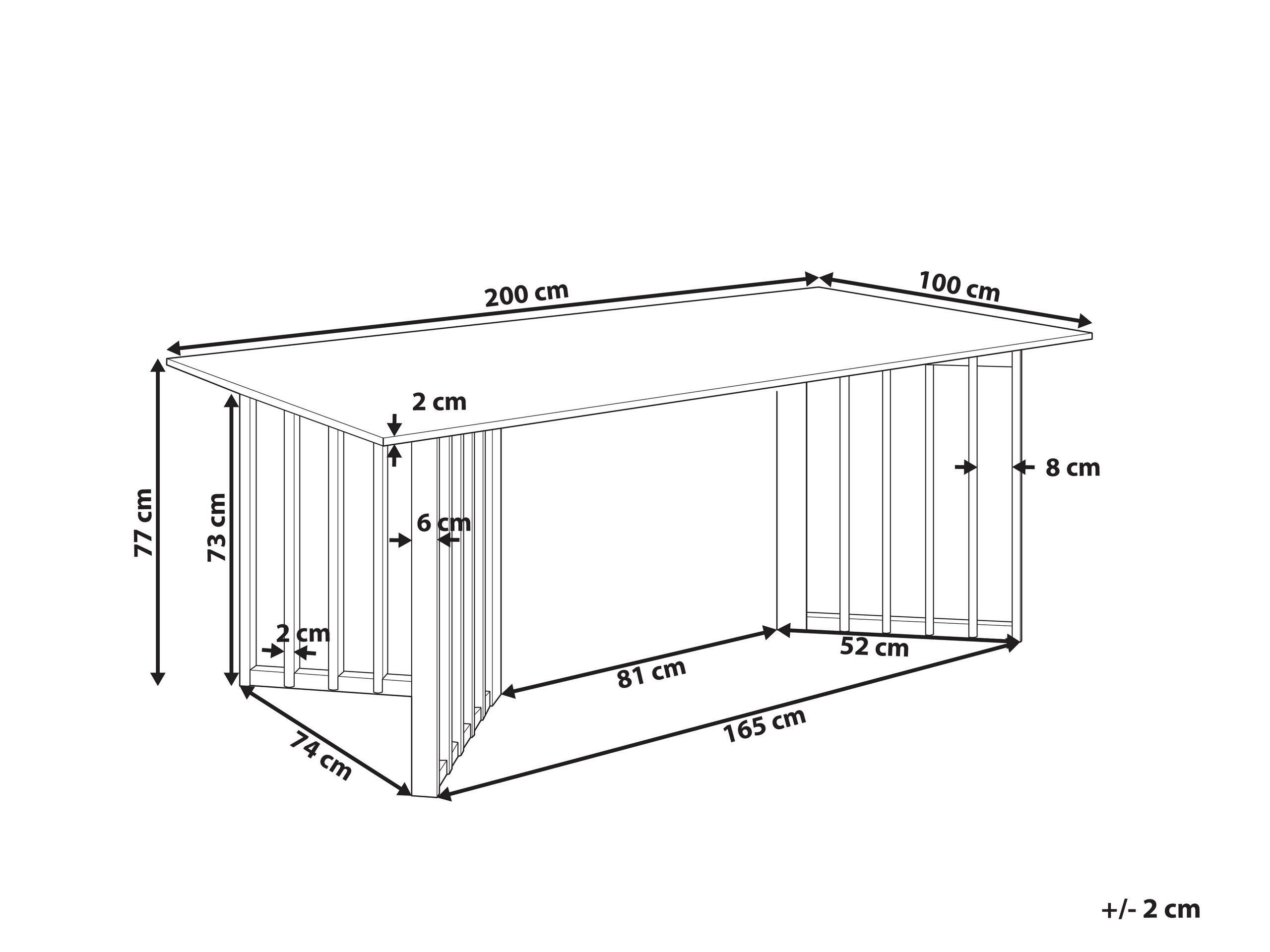 Beliani Table de repas en MDF Moderne LEANDRA  