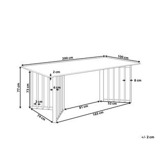 Beliani Table de repas en MDF Moderne LEANDRA  