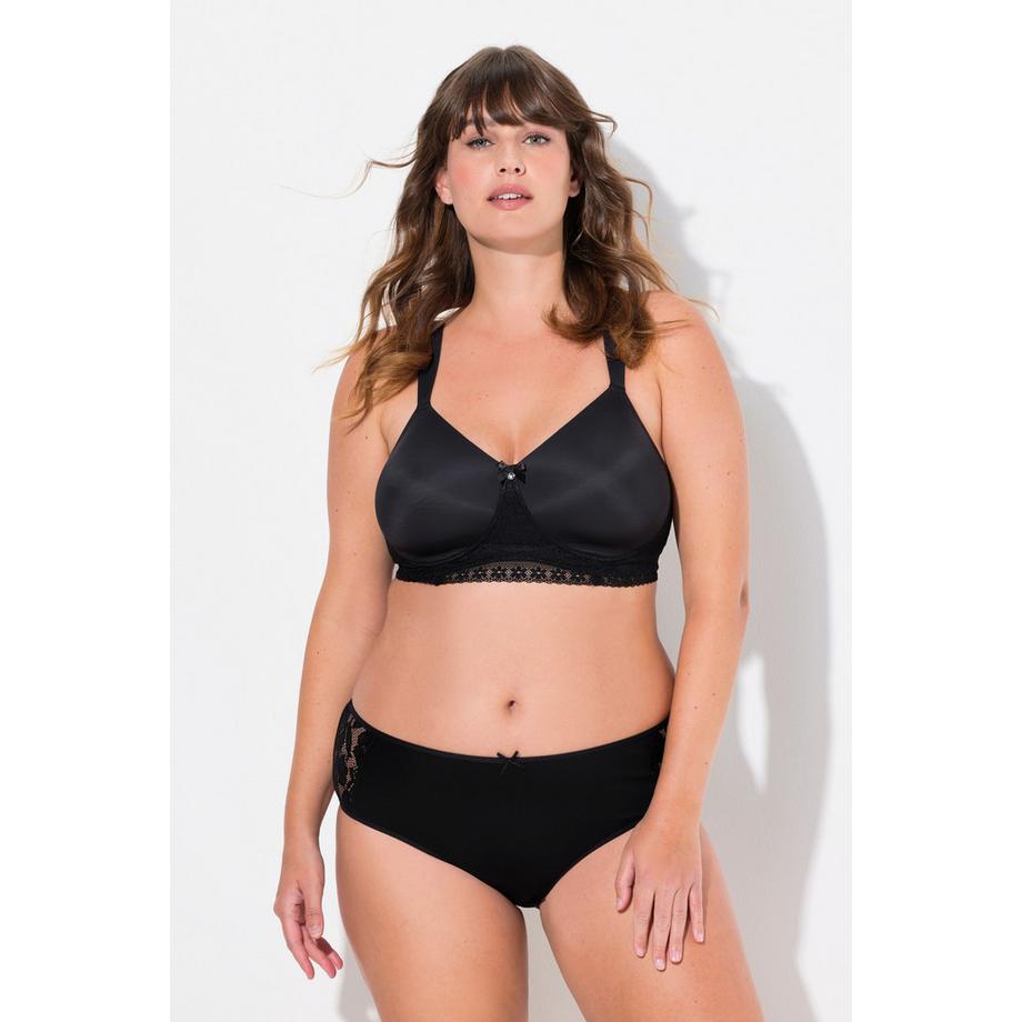 Ulla Popken Culottes Midi Lot de 3 avec Dentelle Latérale  