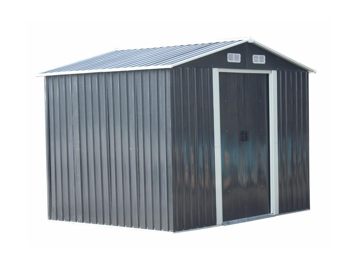 Vente-unique Gerätehaus Gartenhaus - Stahl - 5,2 m² - MANSO  