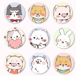 B2X Patchs Ronds - Motifs Animaux - 120 pcs  