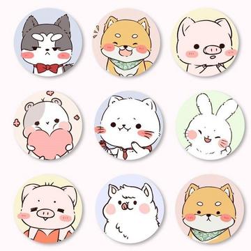 Toppe Rotonde - Motivi Animali - 120 pz