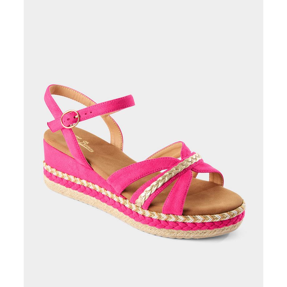 Joe Browns Keilsandalen aus Mikrosuede  