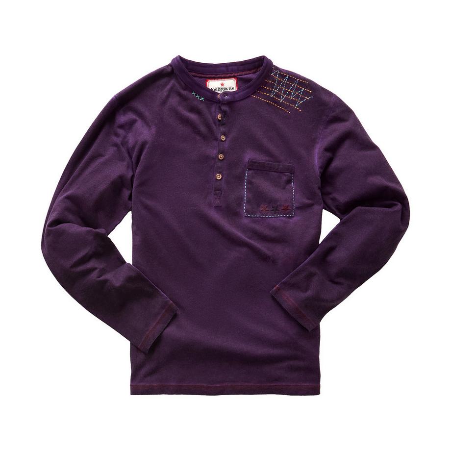 Joe Browns Haut Henley Délavé Acide Unique  