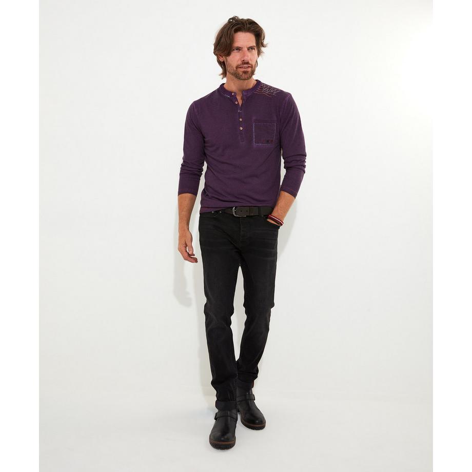 Joe Browns Haut Henley Délavé Acide Unique  