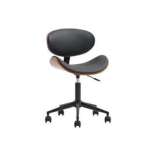 Vente-unique Chaise de bureau - Simili - Noir et naturel - Hauteur ajustable - MONTENEGRO  