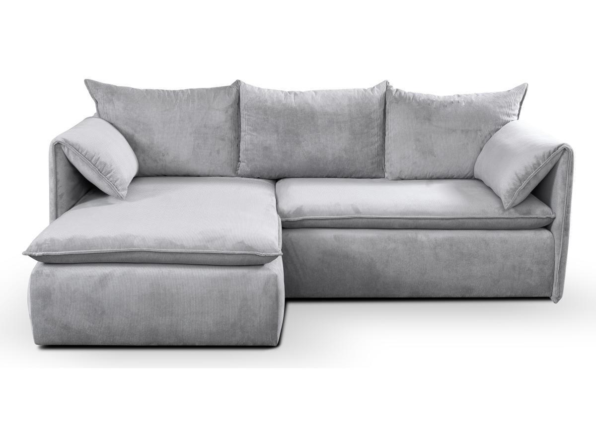 PASCAL MORABITO Canapé d'angle conible en velours côtelé TEODORA de PASCAL MORABITO Angle gauche  