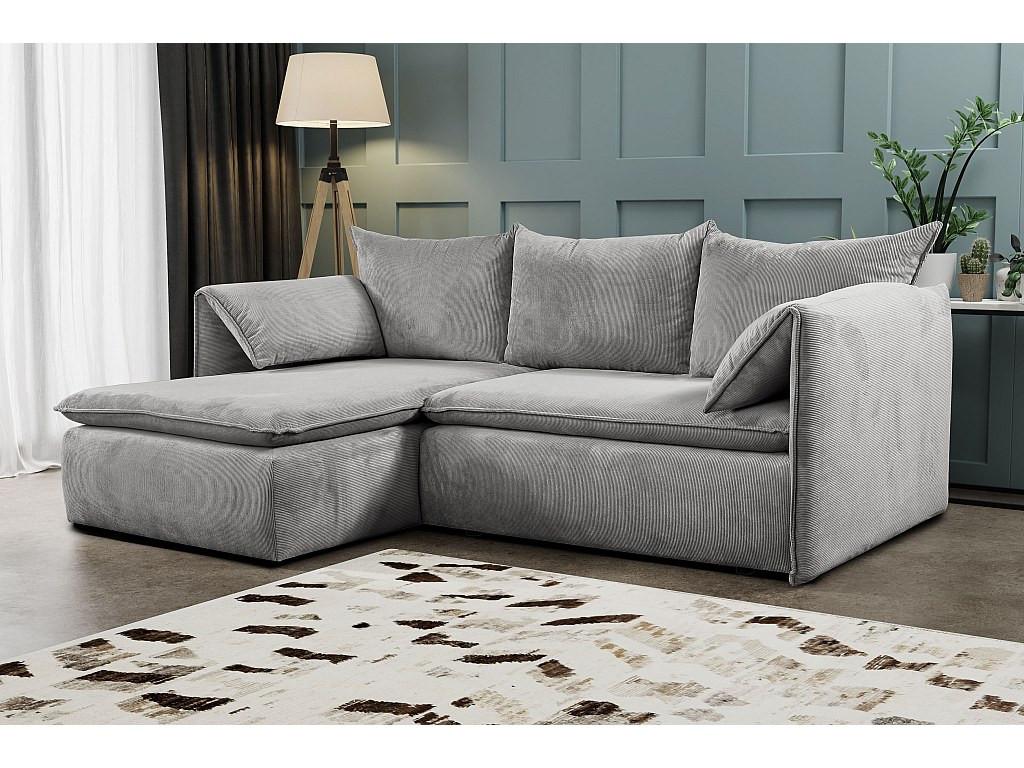 PASCAL MORABITO Canapé d'angle conible en velours côtelé TEODORA de PASCAL MORABITO Angle gauche  