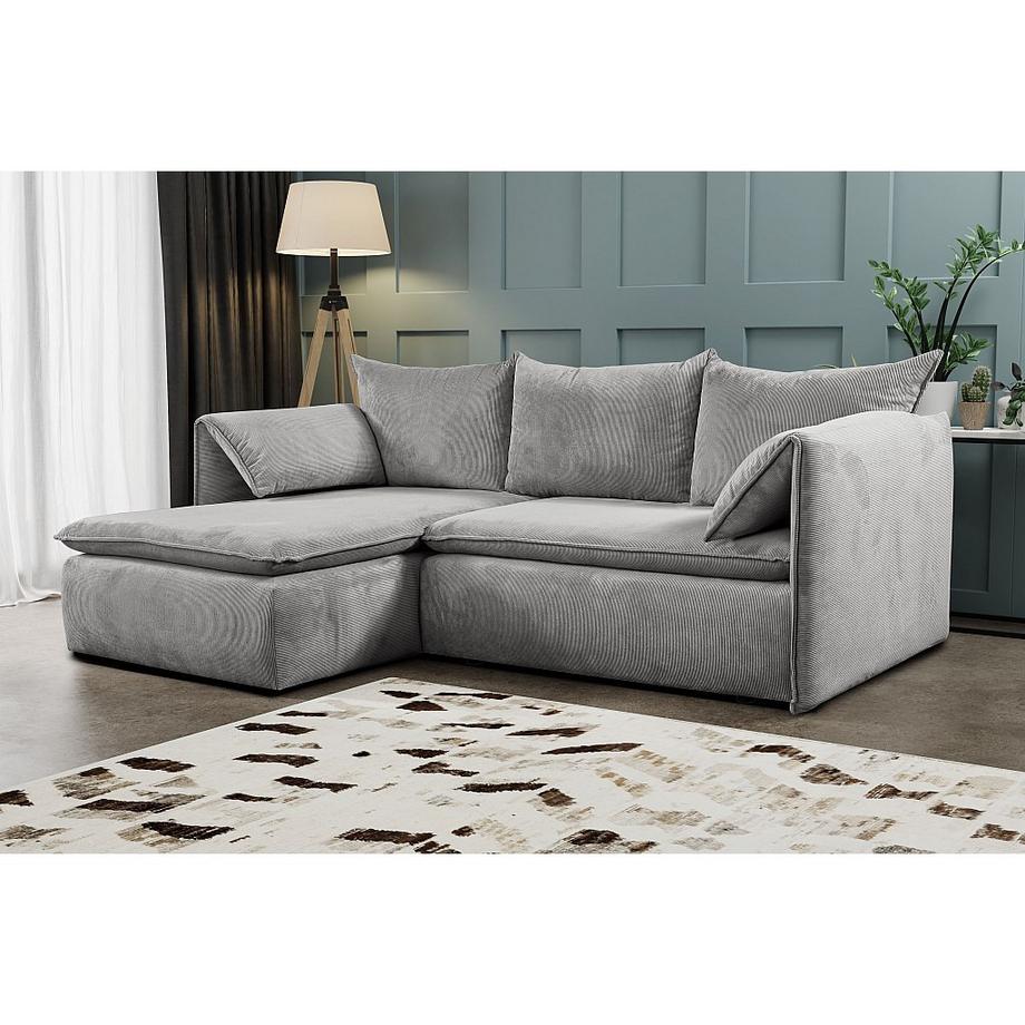 PASCAL MORABITO Canapé d'angle conible en velours côtelé TEODORA de PASCAL MORABITO Angle gauche  