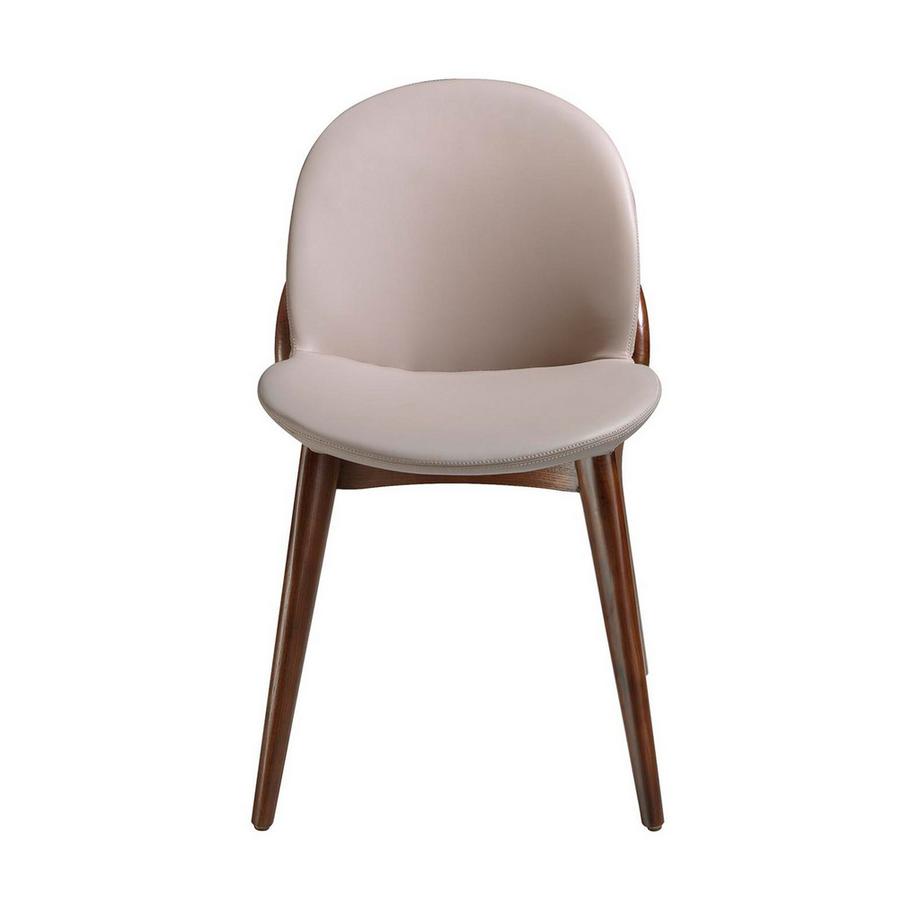 ANGEL CERDA Stuhl aus nerzfarbenem Ökoleder  