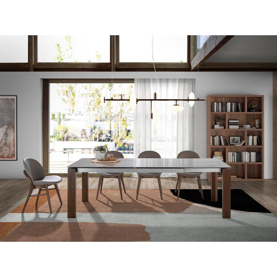 ANGEL CERDA Stuhl aus nerzfarbenem Ökoleder  