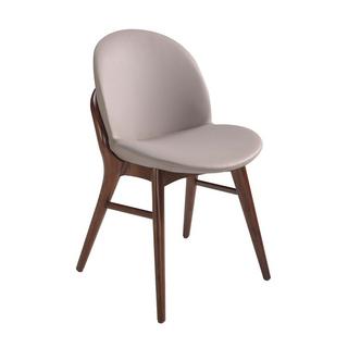 ANGEL CERDA Stuhl aus nerzfarbenem Ökoleder  