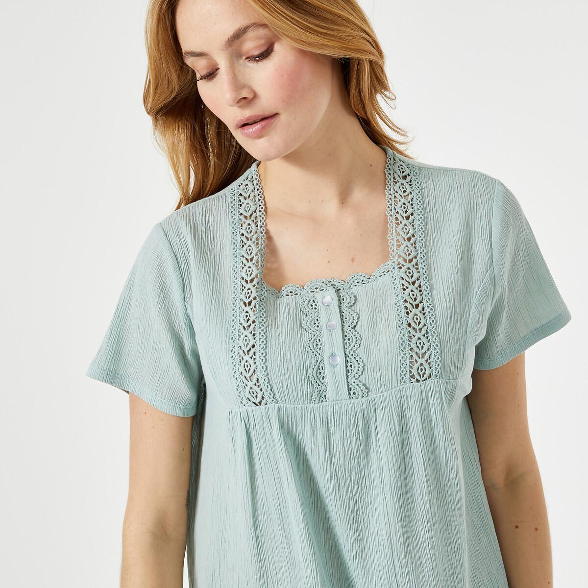 La Redoute Collections  Chemise de nuit en crépon de coton 