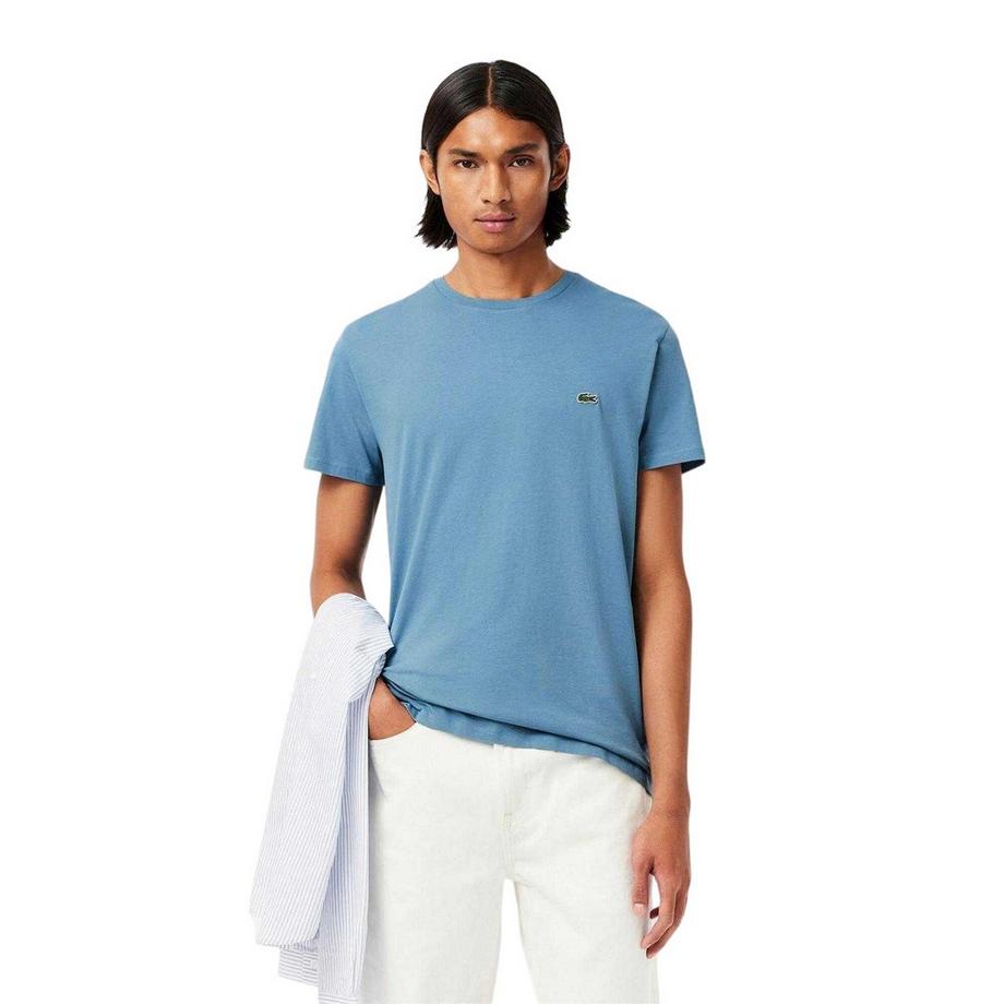 LACOSTE Pima Baumwoll T-Shirt mit Gesticktem Logo  