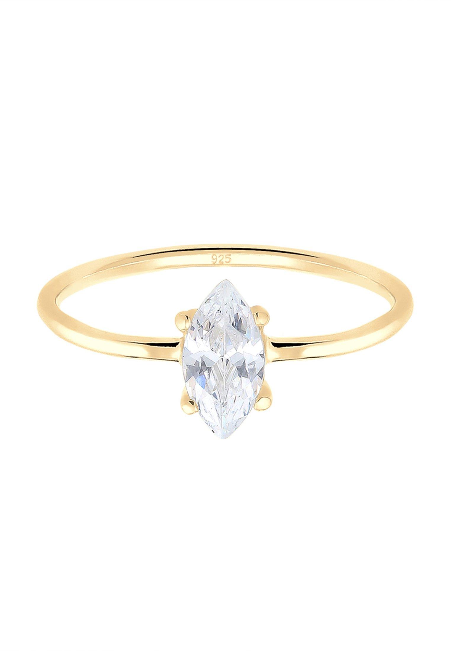 Elli  Ring Verlobung Marquise Zirkonia Stein 