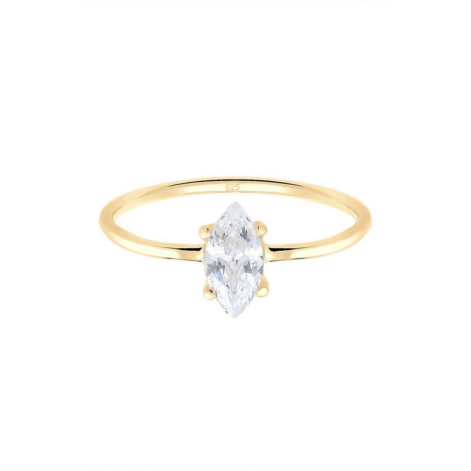Elli  Ring Verlobung Marquise Zirkonia Stein 