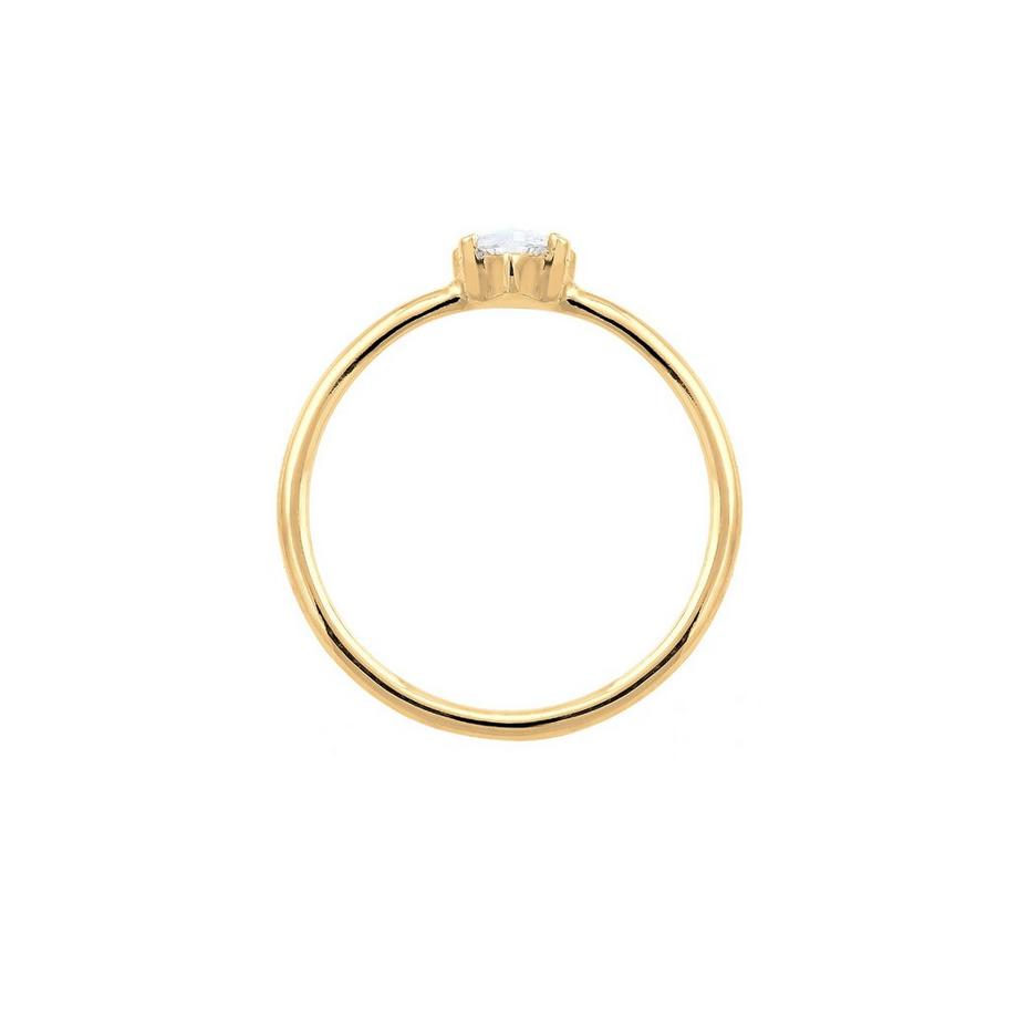 Elli  Ring Verlobung Marquise Zirkonia Stein 