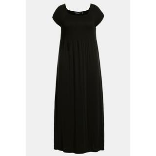 Ulla Popken Robe smockée trapèze décolleté carré manches courtes  