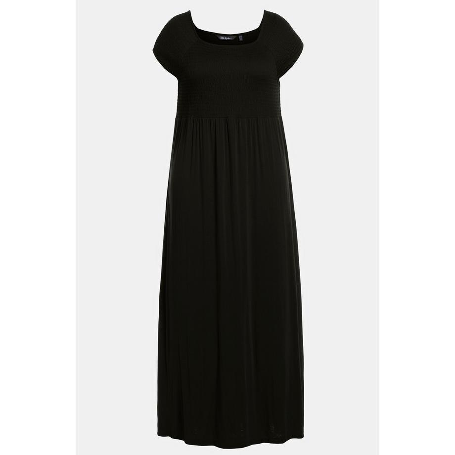 Ulla Popken Smokkleid A-Linie Carree-Ausschnitt Halbarm  