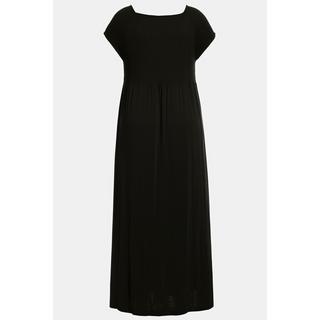 Ulla Popken Robe smockée trapèze décolleté carré manches courtes  