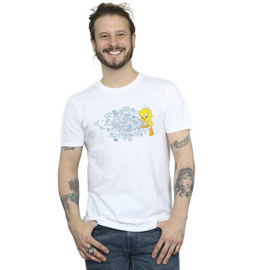 LOONEY TUNES Tweety Bird T-Shirt Stampa Grafica  