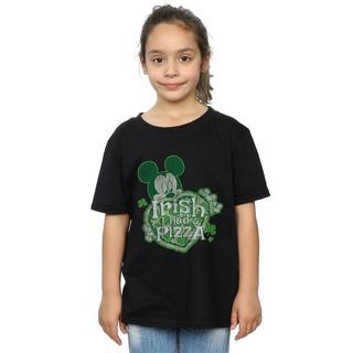 Disney  Mickey Mouse Shamrock Pizza TShirt 