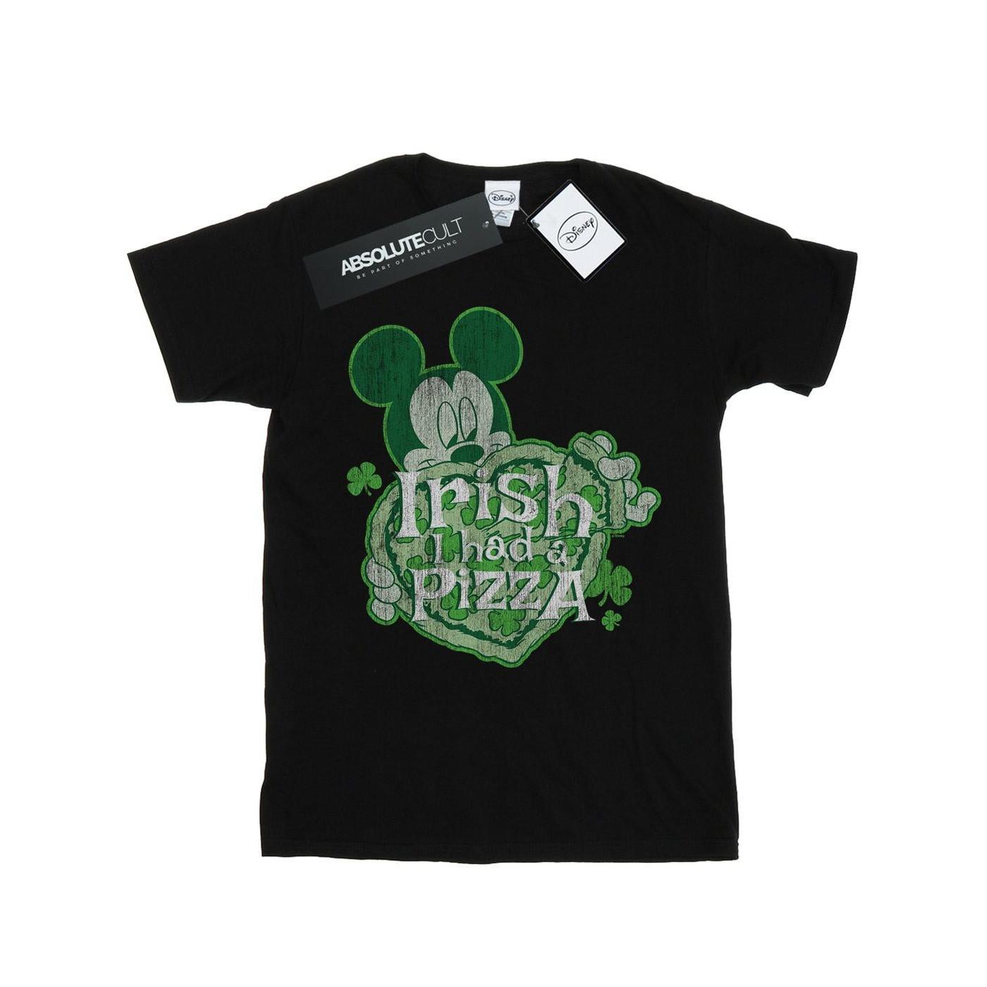 Disney  Mickey Mouse Shamrock Pizza TShirt 