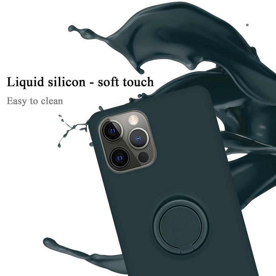 Cadorabo  Housse compatible avec Apple iPhone 12 / 12 PRO - Coque de protection en silicone TPU flexible avec anneau 