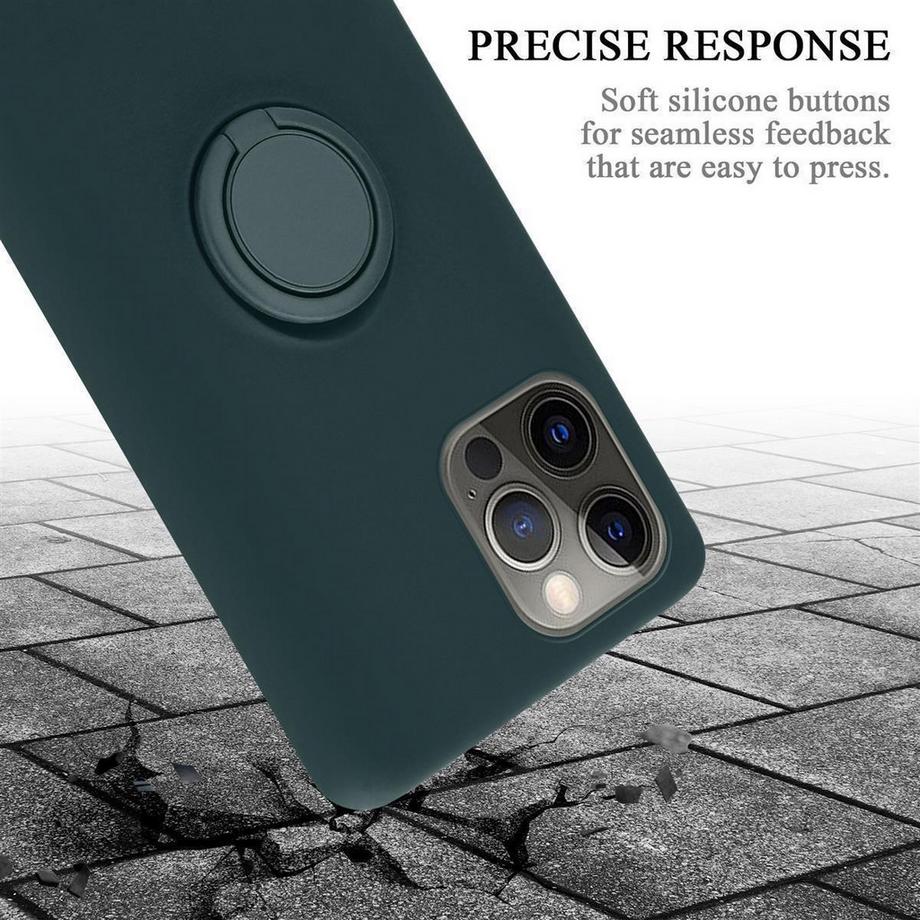 Cadorabo  Housse compatible avec Apple iPhone 12 / 12 PRO - Coque de protection en silicone TPU flexible avec anneau 