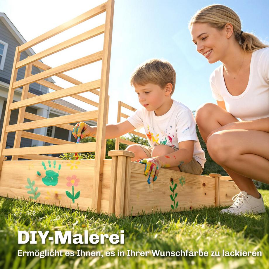 Outsunny Hochbeet mit Rankgitter  