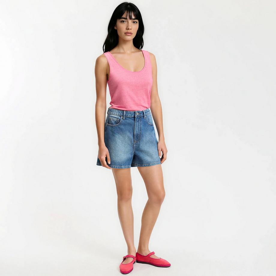 La Redoute Collections Débardeur ample en lin col rond  