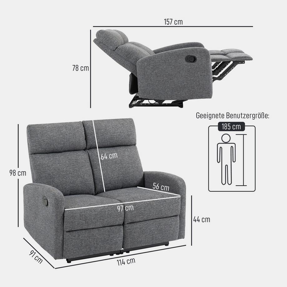 HOMCOM Fauteuil inclinable  