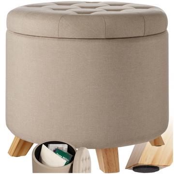 Sitzhocker mit Stauraum Suna rund 44,5 x 41,5 cm