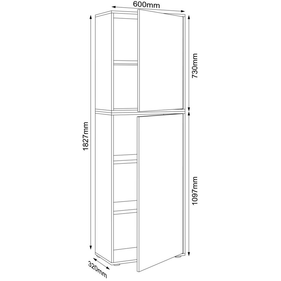 VCM Büroschrank Sideboard Salia 5fach B60  
