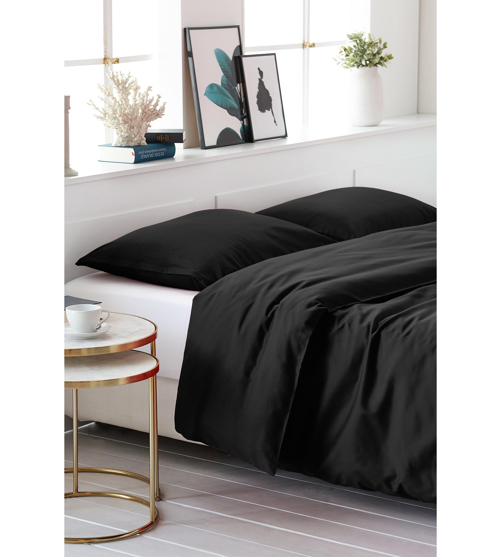 Living Home Uni Satin Taie de duvet  