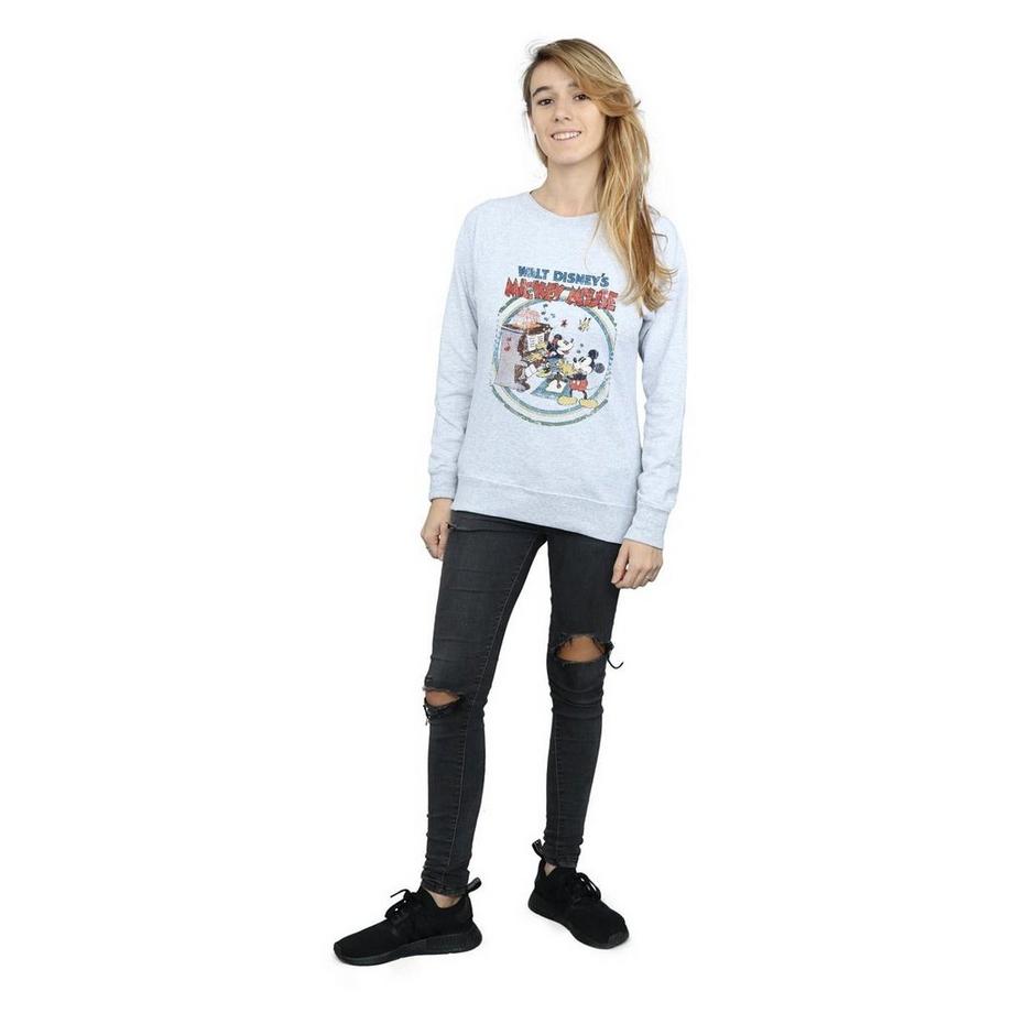 Disney Mickey Mouse Stampa Slim Fit Felpa  
