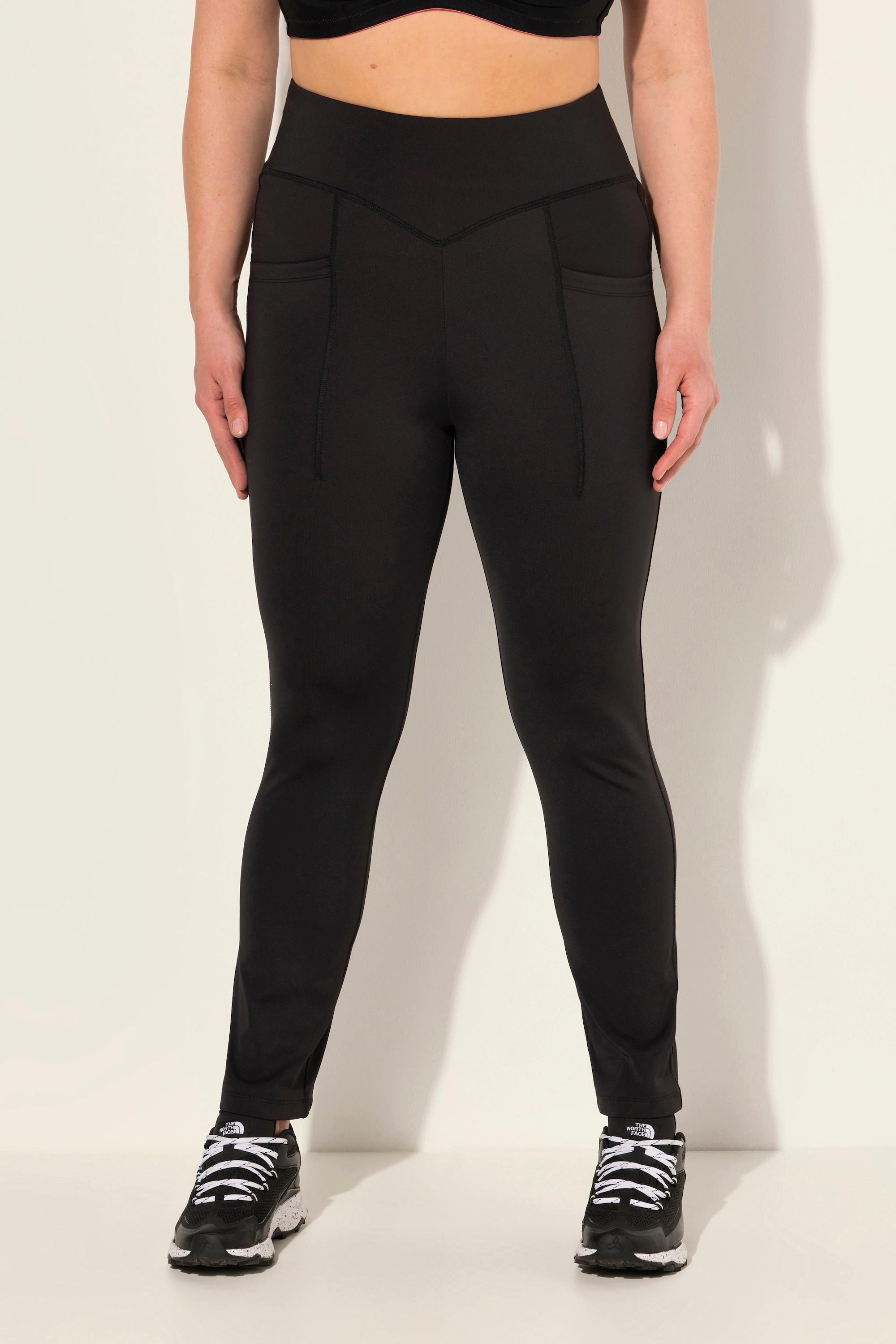 Ulla Popken  Straight Leg-Sportleggings, schnelltrocknend, recycelt, Taschen 