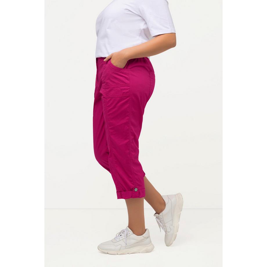 Ulla Popken Pantaloni cargo 7/8 con linguetta arrotolabile Vita comoda  