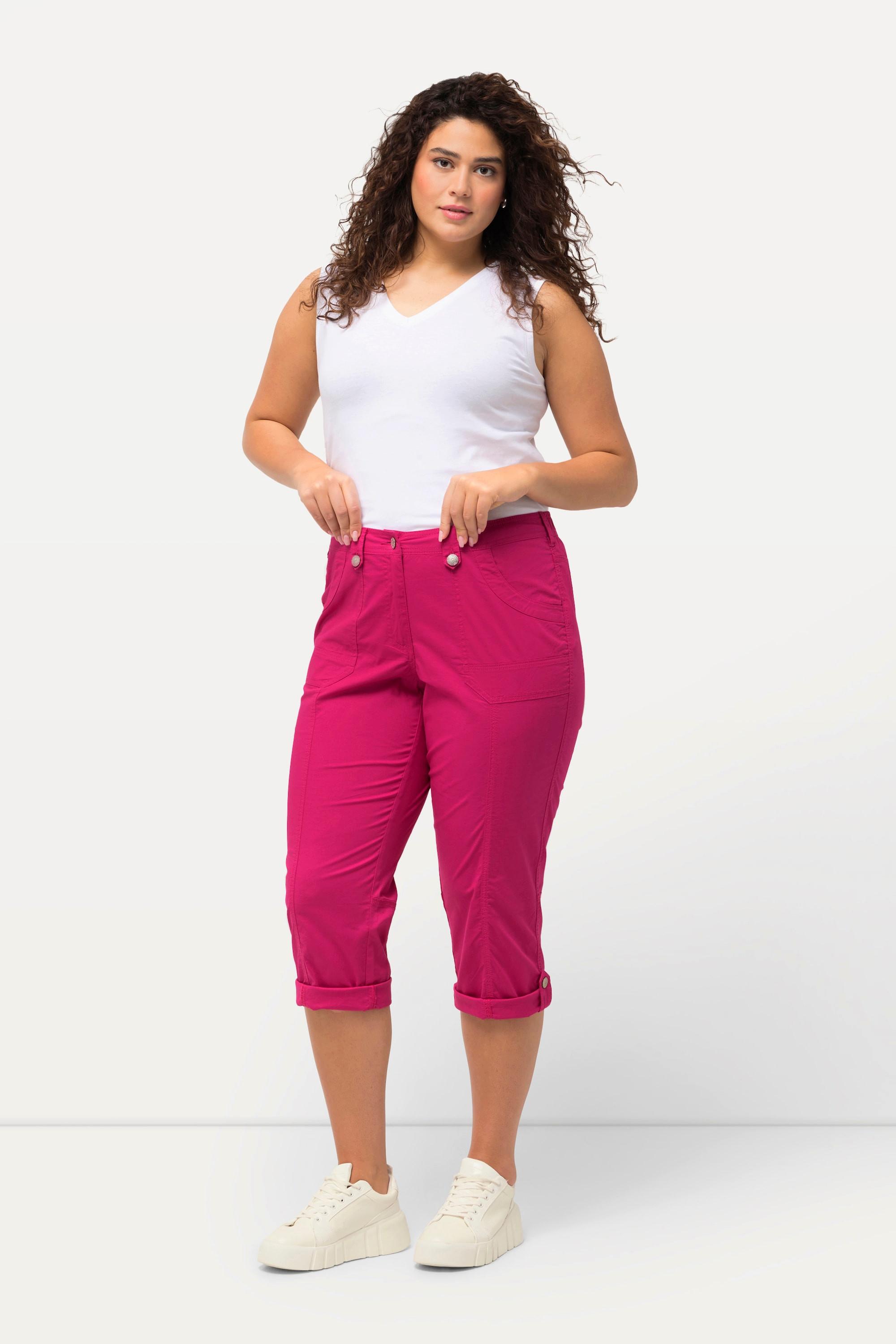 Ulla Popken  Pantalon cargo 7/8 avec attaches, taille confortable 