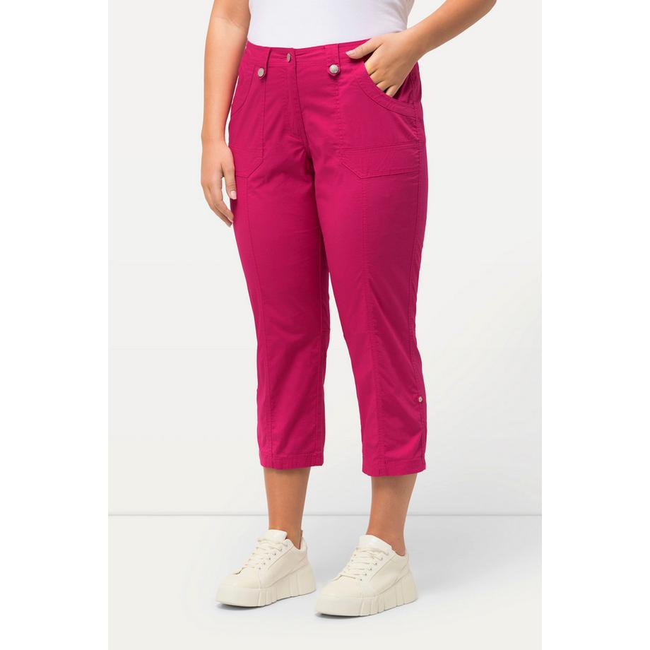 Ulla Popken Pantaloni cargo 7/8 con linguetta arrotolabile Vita comoda  