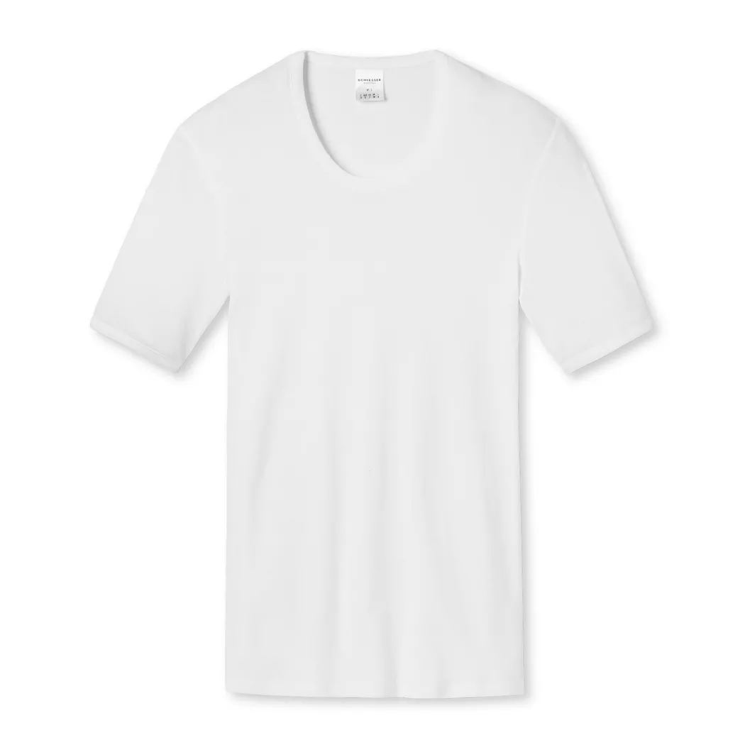 Schiesser - T-shirt  Pack de 1 Confortable à porter, T-shirt Pack de 1 Confortable à porter, L, Blanc