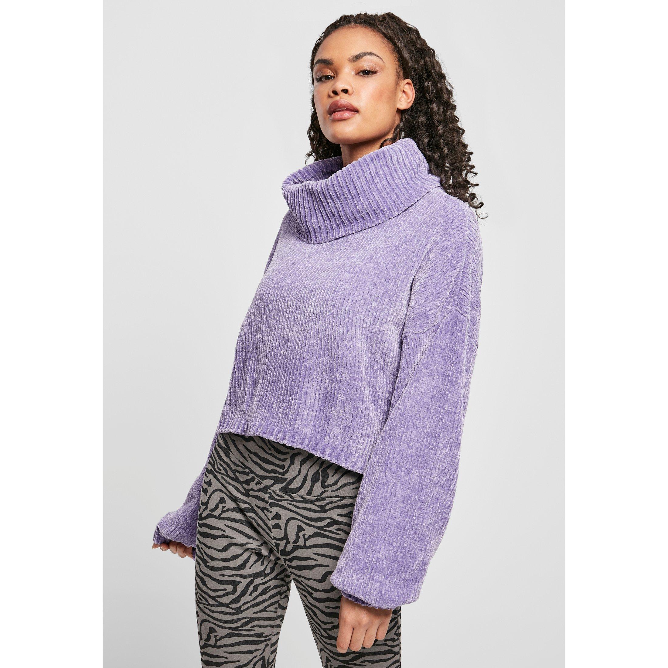 Ulla Popken Damen Pullover Aus Chenille – Oversized Mit Stehkragen Und Langarm (weicher Strukturstrick)