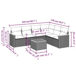 VidaXL Garten sofagarnitur poly-rattan  